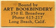 Art Bookbindery, Long Beach, California (29mm x 14mm)