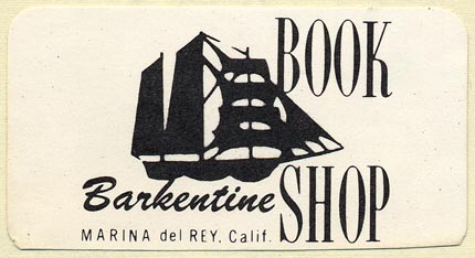 Barkentine Book Shop, Marina del Rey, California (70mm x 37mm). Courtesy of Donald Francis.