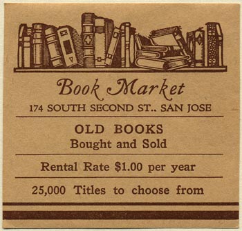 Book Market, San Jose, California (58mm x 56mm). Courtesy of Donald Francis.