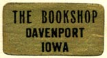 The Bookshop, Davenport, Iowa (25mm x 13mm, after 1924)
