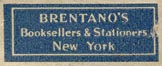 Brentano's, New York (26mm x 10mm)