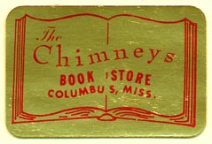 The Chimneys Book Store, Columbus, Mississippi (38mm x 25mm)