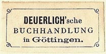 Deuerlich Buchhandlung, Gttingen, Germany (34mm x 16mm)