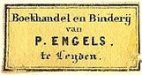 P. Engels, Boekhandel en Binderij, Leyden, Netherlands (26mm x 13mm). Courtesy of S. Loreck.