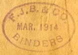 F.J.B. & Co., Binders (25mm x 17mm, ca.1914)