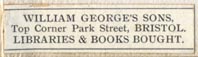 William George's Sons, Bristol [England] (32mm x 8mm)
