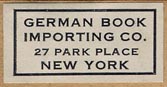 German Book Importing Co., New York (26mm x 14mm)