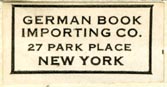 German Book Importing Co., New York , NY
(28mm x 15mm, ca.1938)