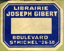 Librairire Joseph Gibert, Paris, France (35mm x 28mm, ca.1940s or 50s?)