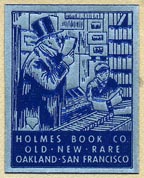 Holmes Book Co., Oakland & San Francisco, California (23mm x 29mm, ca.?)