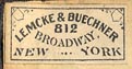 Lemcke & Buechner, New York (19mm x 9mm, ca.1894)