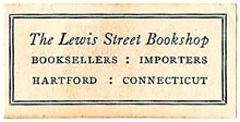 The Lewis Street Bookshop, Hartford, Connecticut (35mm x 17mm). Courtesy of S. Loreck.