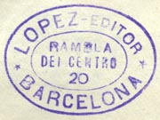 Lopez - Editor, Barcelona, Spain (29mm x 21mm)