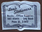 Lou's Stationers, Long Beach, California (28mm x 22mm)