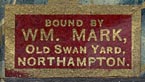 William Mark, Northampton (23mm x 12mm, ca.1856)
