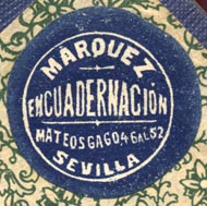 Marquez, Encuadernacion, Seville, Spain (30mm dia.)