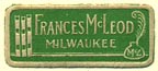 Frances McLeod, Milwaukee, Wisconsin (23mm x 10mm)