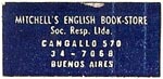 Mitchell's English Book-Store, Buenos Aires, Argentina (37mm x 15mm). Courtesy of S. Loreck.