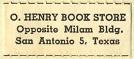 O. Henry Book Store, San Antonio, Texas (31mm x 13mm)