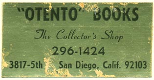 Otento Books, San Diego, Calif. (51mm x 26mm)