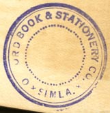 Oxford Book & Stationery Co., Simla, India (26mm dia.). Courtesy of Robert Behra.