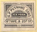 G.P. Putnam's Sons, New York, NY (20mm x 17mm, ca. 1875). Courtesy of Robert Behra.
