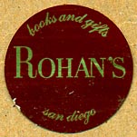 Rohan's, Books and Gifts, San Diego, California (25mm dia.)