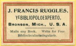 J. Francis Ruggles, Bronson, Michigan (43mm x 26mm, ca.1900)