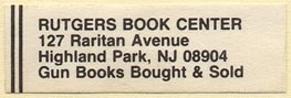 Rutgers Book Center, Highland Park, NJ (43mm x 13mm)