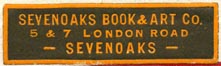 Sevenoaks Book & Art Co., Sevenoaks [London], England (37mm x 11mm). Courtesy of Robert Behra.