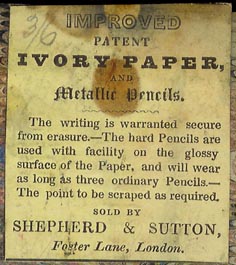 Shepherd & Sutton, London (38mm x  43mm, ca.1846)