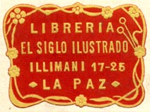 El Siglo Ilustrado, Libreria, La Paz, Bolivia (34mm x 24mm, after 1917)