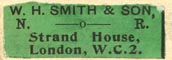 W.H. Smith & Son, London (27mm x 10mm)