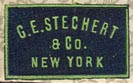 G.E. Stechert & Co., New York  (21mm x 12mm, ca.1902-1914?)