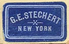 G.E. Stechert, New York (blue/sky, 21mm x 13mm, ca.1925)