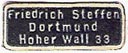 Friedrich Steffen, Dortmund, Germany (approx 20mm x 8mm, ca.1925)