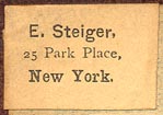 E. Steiger, New York, NY (24mm x 15mm, pre-WWI).
