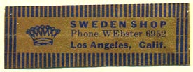 Sweden Shop, Los Angeles, California (45mm x 15mm)