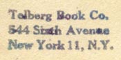 Telberg Book Co., New York (25mm x 10mm, after 1953)
