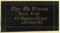 The Times Book Club, London (40mm x 21mm)