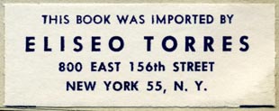Eliseo Torres, New York (51mm x 19mm)