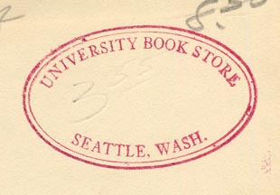 University Book Store, Seattle, Washington (43mm x 27mm, ca.1950)