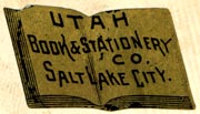 Utah Book & Stationery Co., Salt Lake City, Utah (29mm x 16mm)