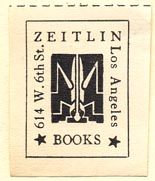Zeitlin Books, Los Angeles, California (24mm x 29mm)