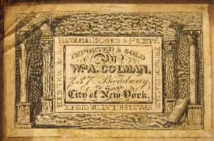 William A. Colman, New York, New York (50mm x 32.5mm, c.1829). Courtesy of John Lancaster, June 2012.