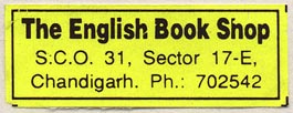 The English Book Shop, Chandigarh, India (42mm x 16mm).