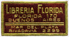 Libreria Florida, Buenos Aires and Mar del Plata, Argentina (36mm x 18mm). Courtesy of Mario Martin.